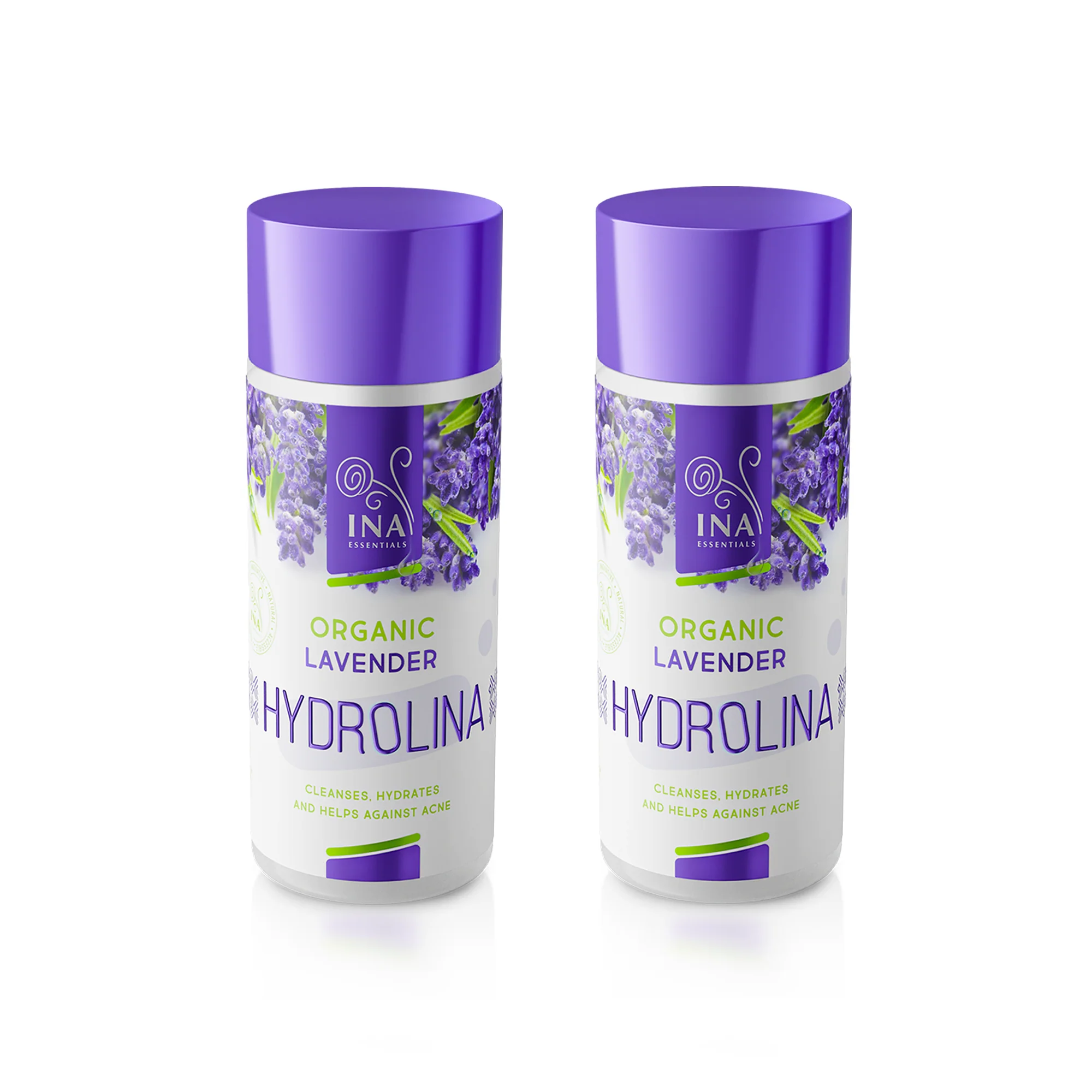 2x Organiczna woda Lawendowa - Hydrolina - Hydrolat Lawendowy na Trądzik