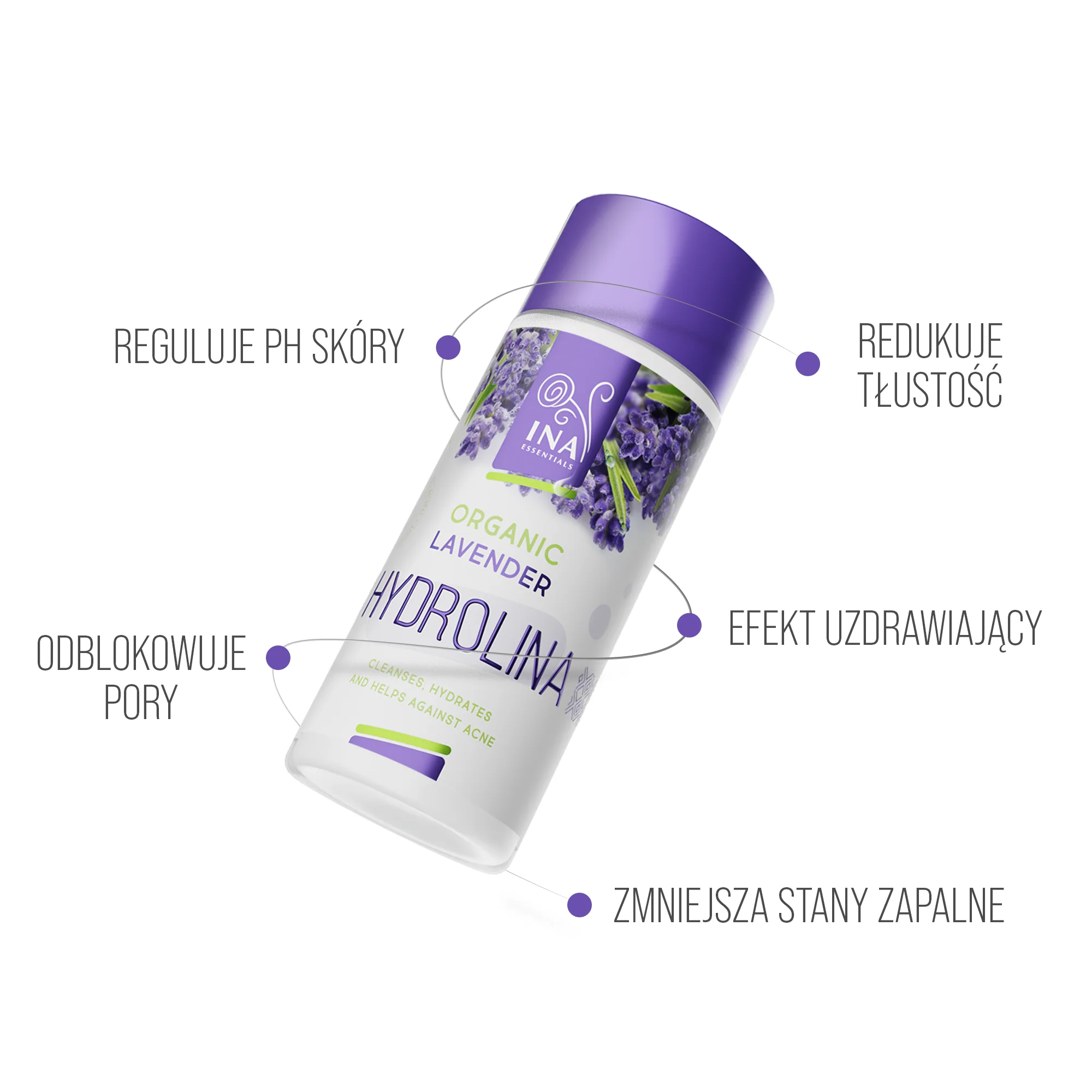 2x Organiczna woda Lawendowa - Hydrolina - Hydrolat Lawendowy na Trądzik - Image 2