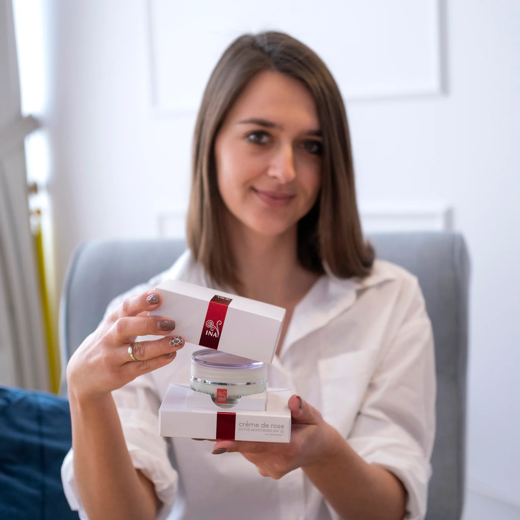 Crème de rose - Krem nawilżający do twarzy z SPF30 - silnie wzbogacony Organicznym Eterycznym Olejkiem z Róży - Image 4