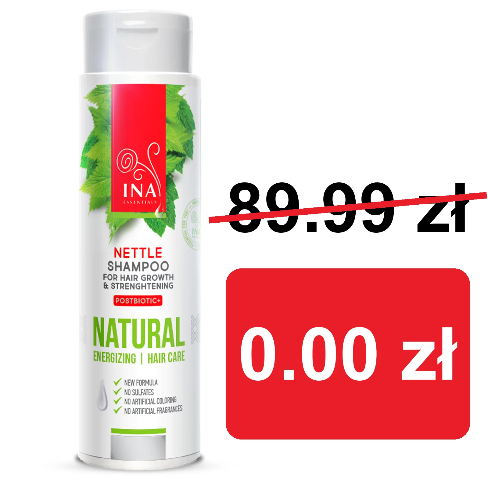 + Prezent Naturalny szampon z Dzikiej Pokrzywy - Szampon na Wypadanie włosów