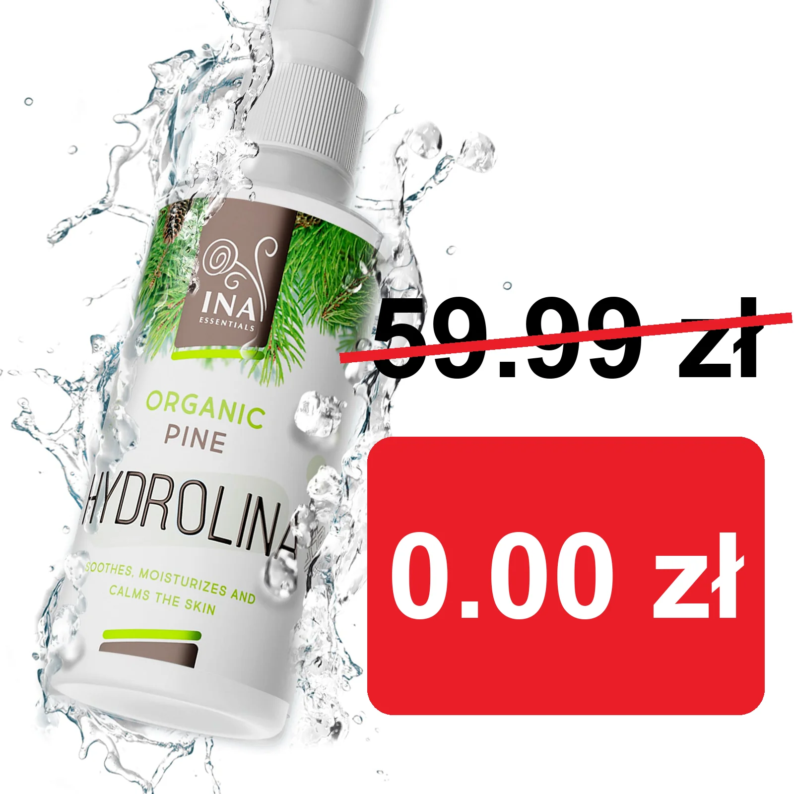 + Prezent Organiczna woda Sosnowa - Hydrolina - Spray na Grzybicę paznokci i Śmierdzące stopy - Image 2